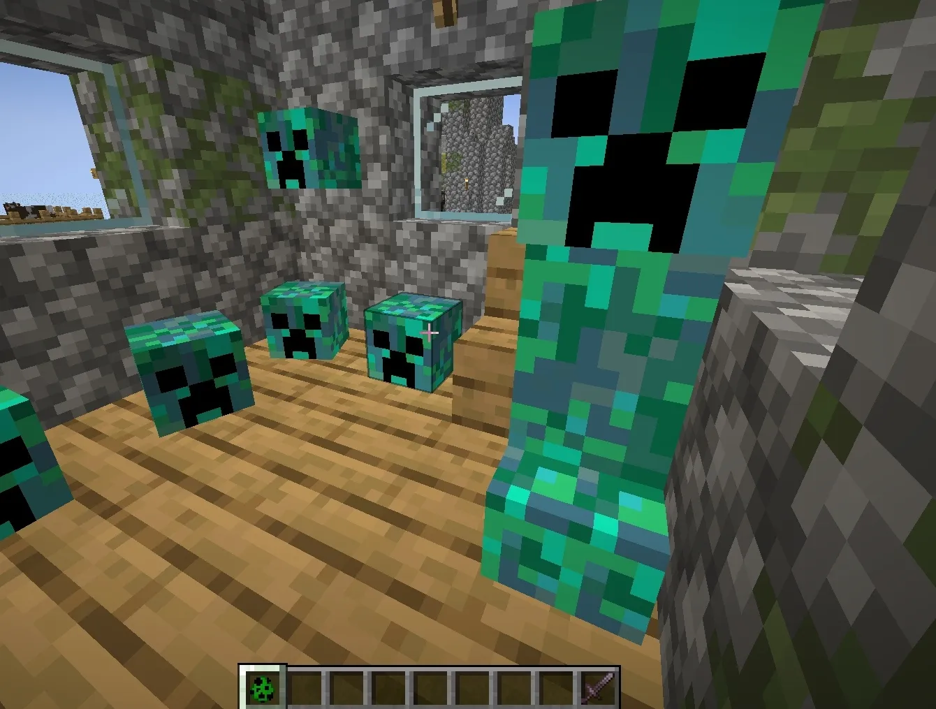 Glowing Creeper's Glowing Creeper Overlay 16x — скриншот 1 (Текстуры, Minecraft)