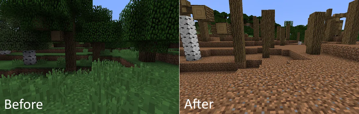 ClearFlora — скриншот 1 (Плагины, Minecraft)