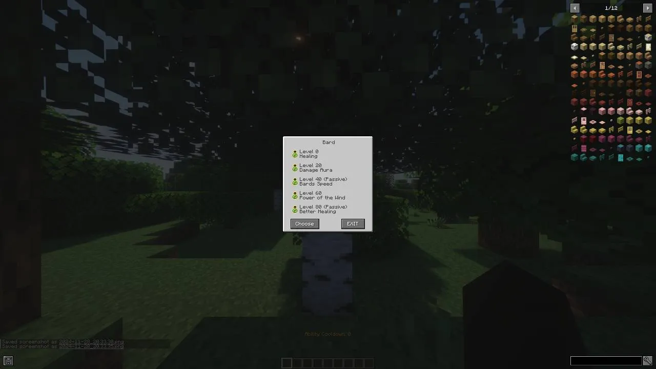 Dungeons, Creatures and Classes (DnD), Моды, Minecraft
