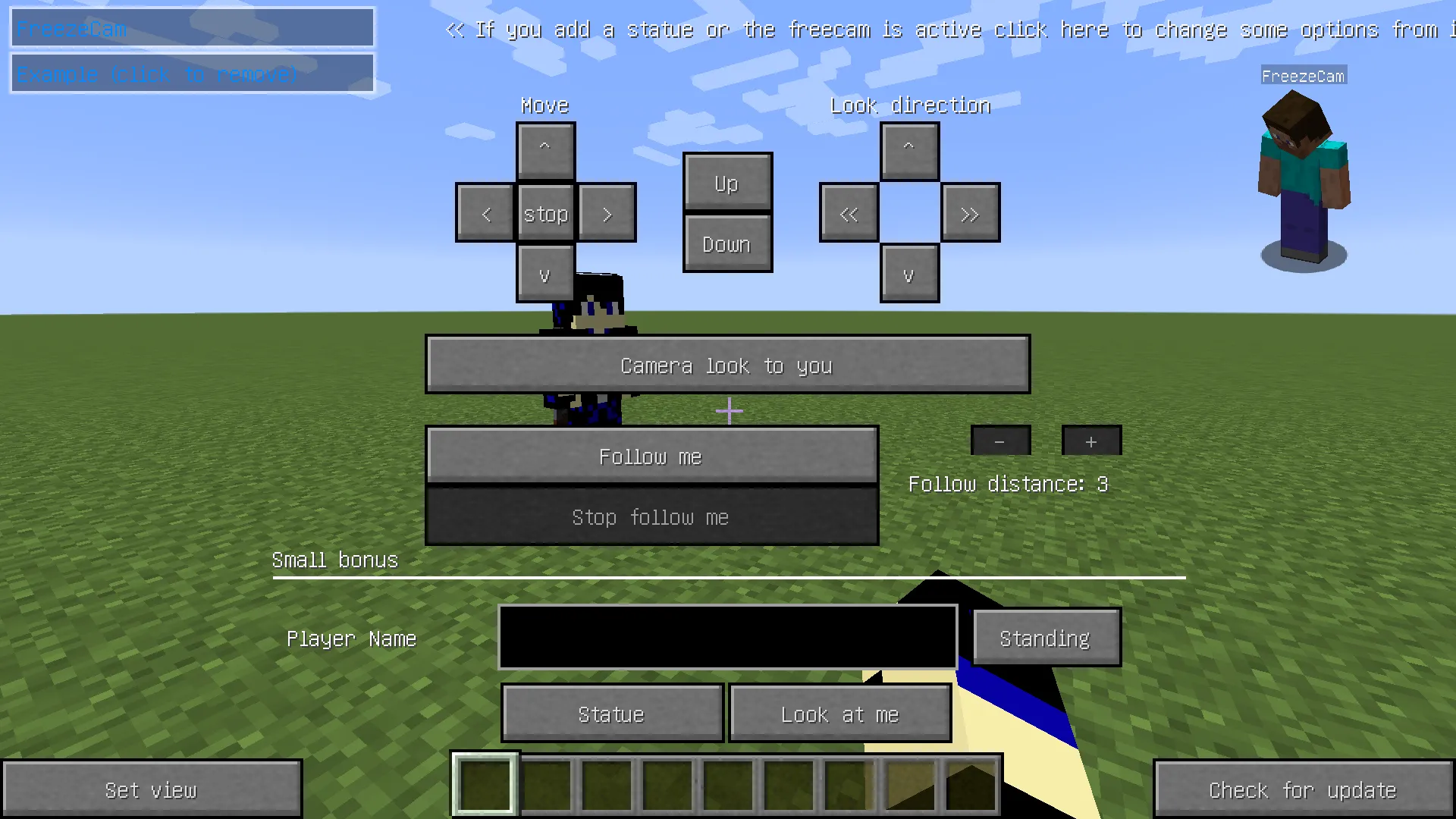 FreezeCam Port — скриншот 1 (Моды, Minecraft)