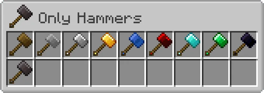 Only Hammers, Моды, Minecraft