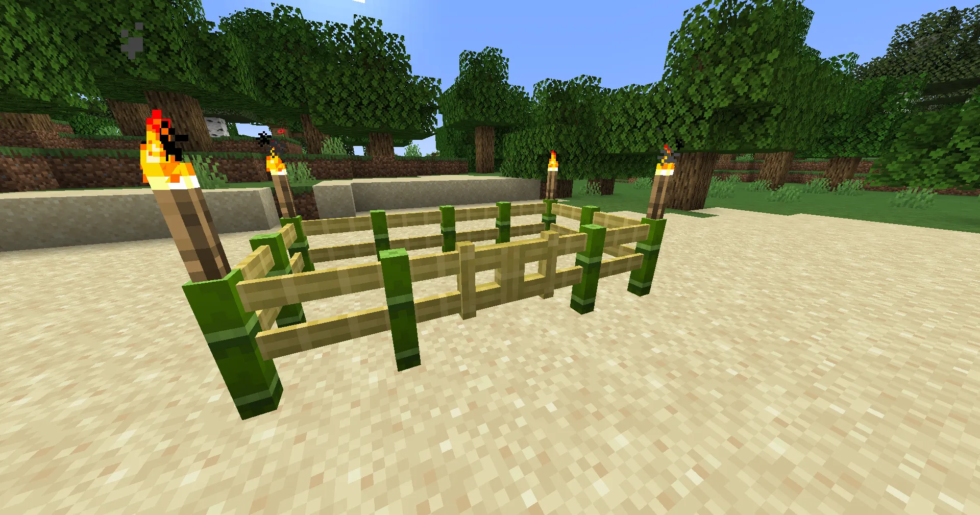 Shiny's Bamboo Fences — скриншот 2 (Текстуры, Minecraft)