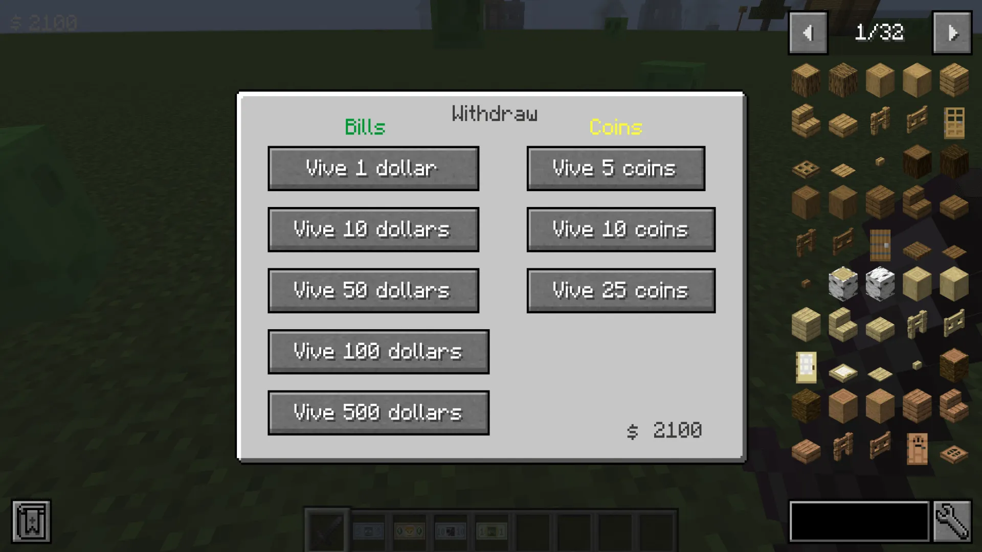 MineCash, Моды, Minecraft