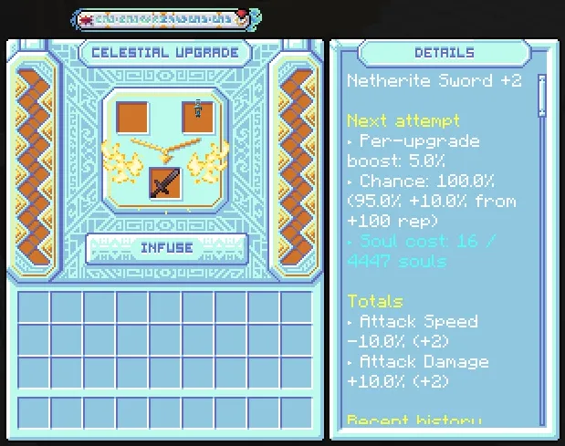 Infinite Upgrades, Моды, Minecraft