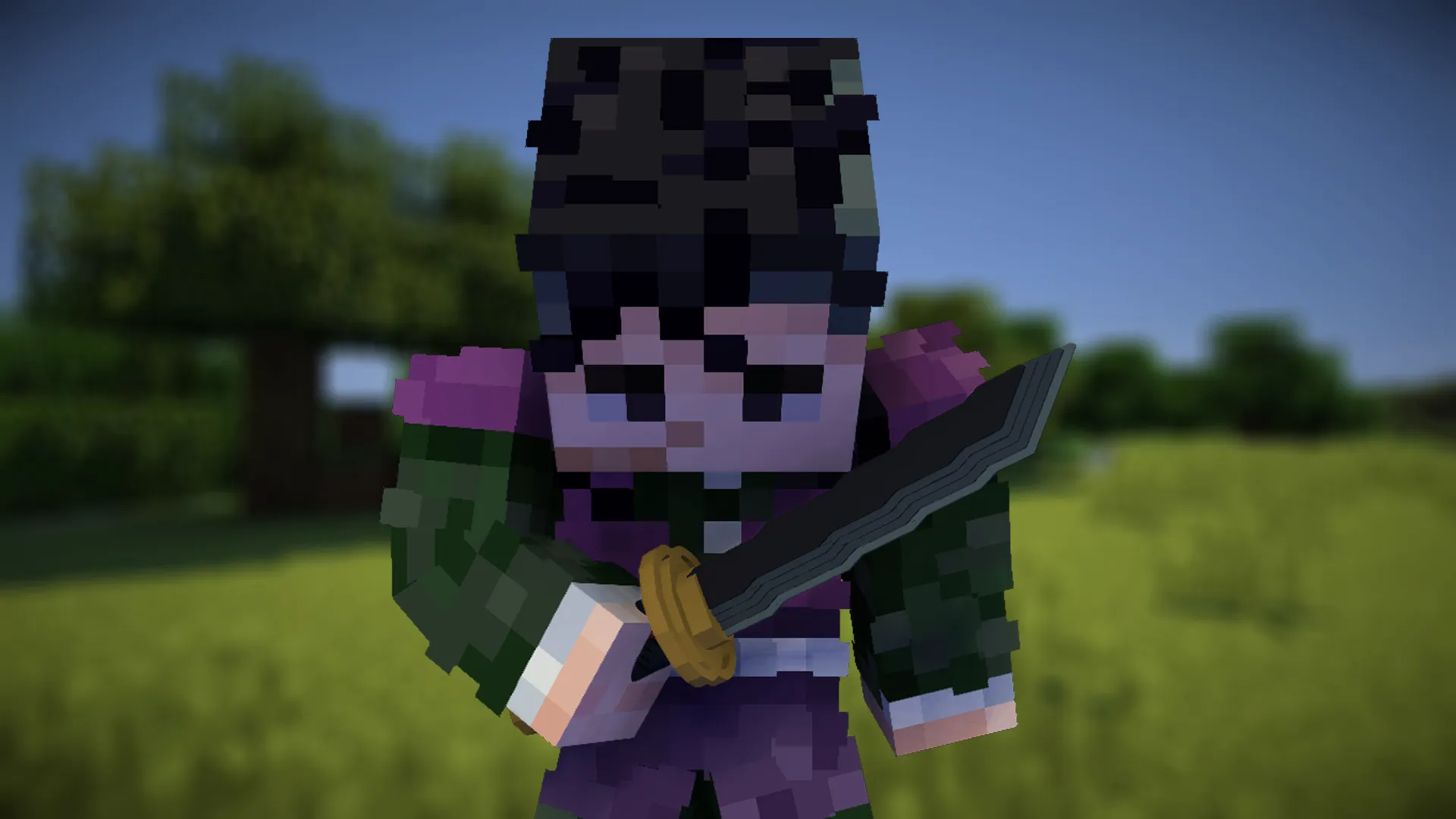 Genya wakizashi from anime Demon slayer — скриншот 1 (Текстуры, Minecraft)