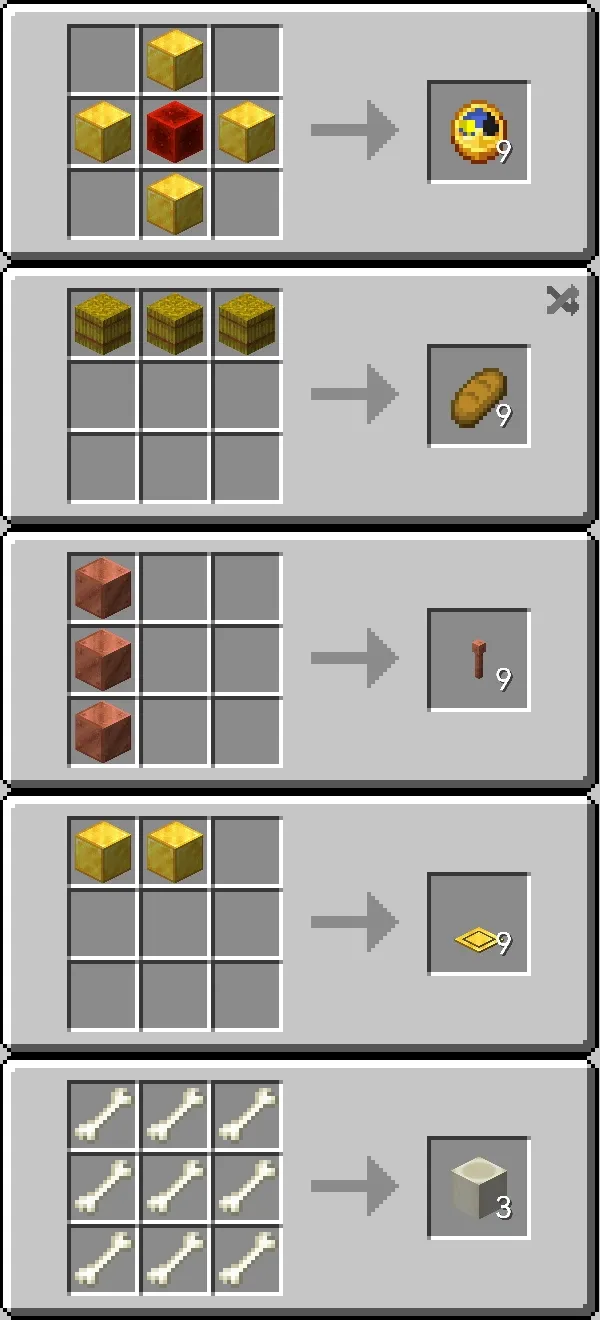 Lazy Crafting, Дата-паки, Minecraft