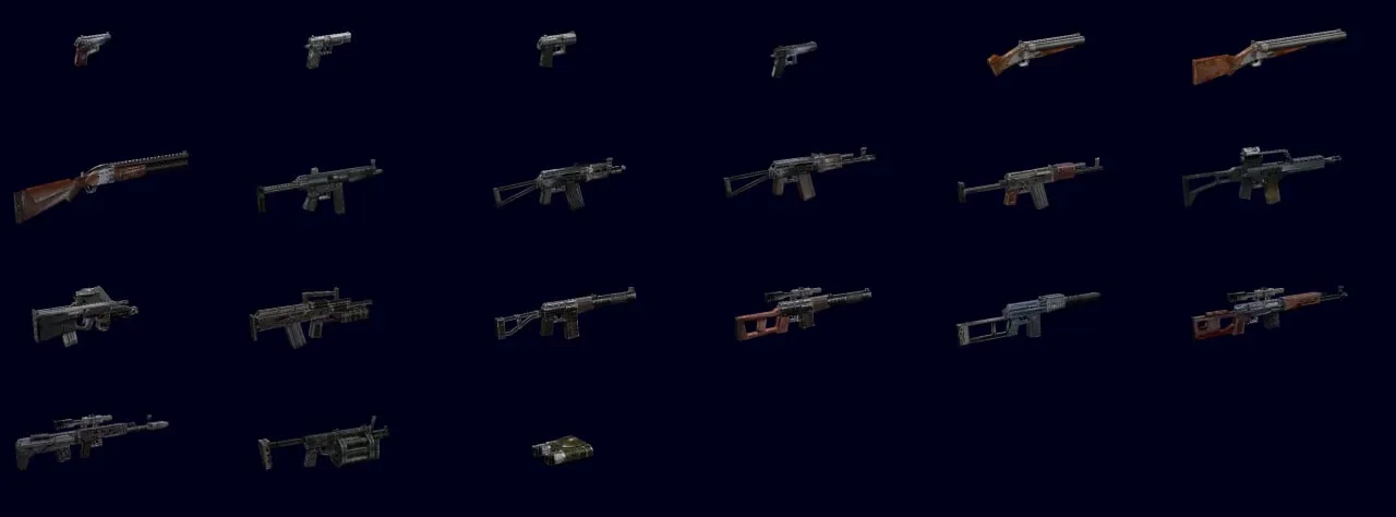 [Flans mod content pack] Stalker weapon pack — скриншот 1 (Моды, Minecraft)