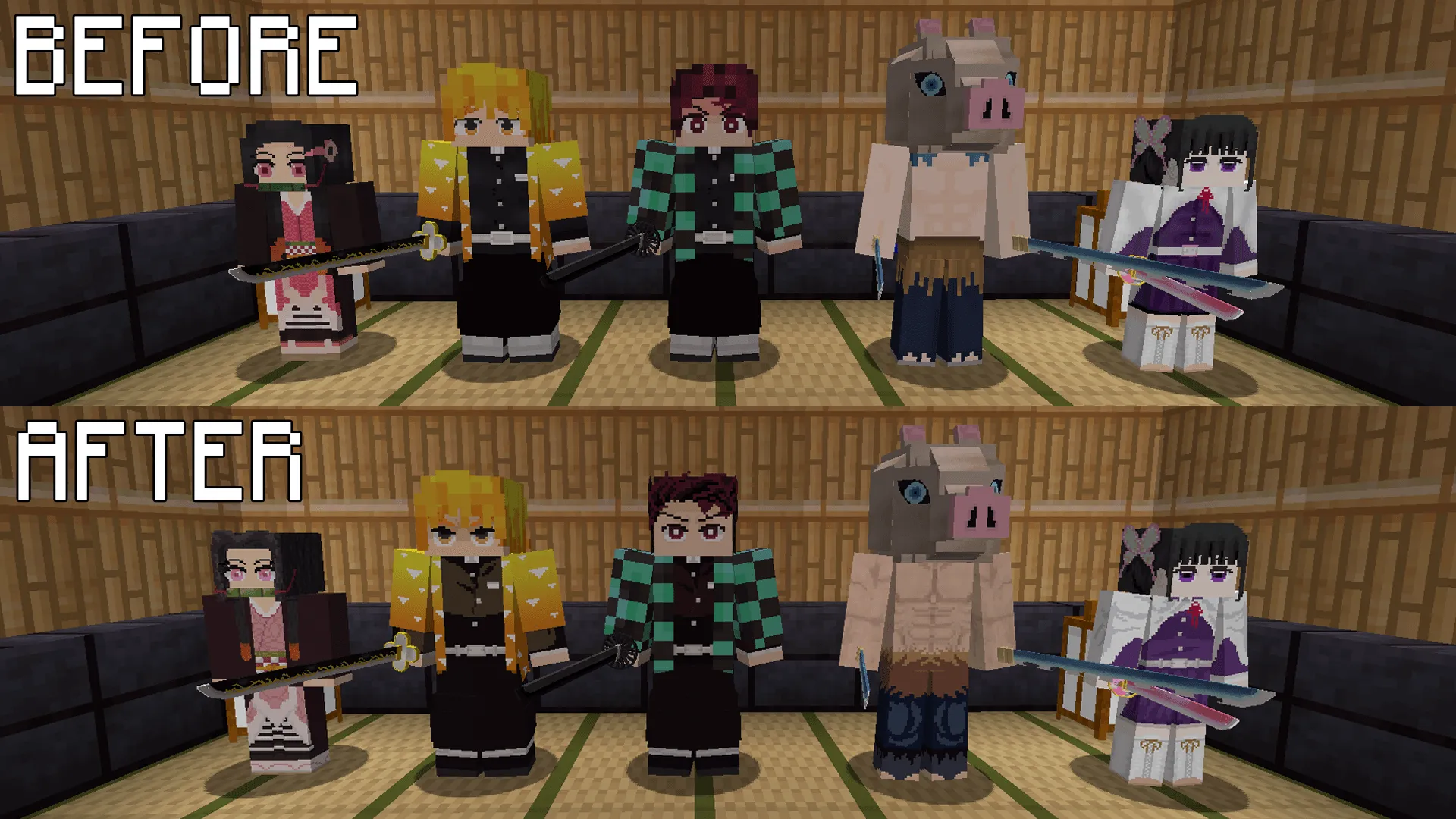 Techno's Kimetsu Textures — скриншот 2 (Текстуры, Minecraft)