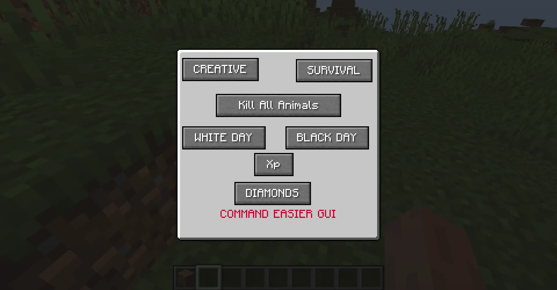 Command easier gui, Моды, Minecraft
