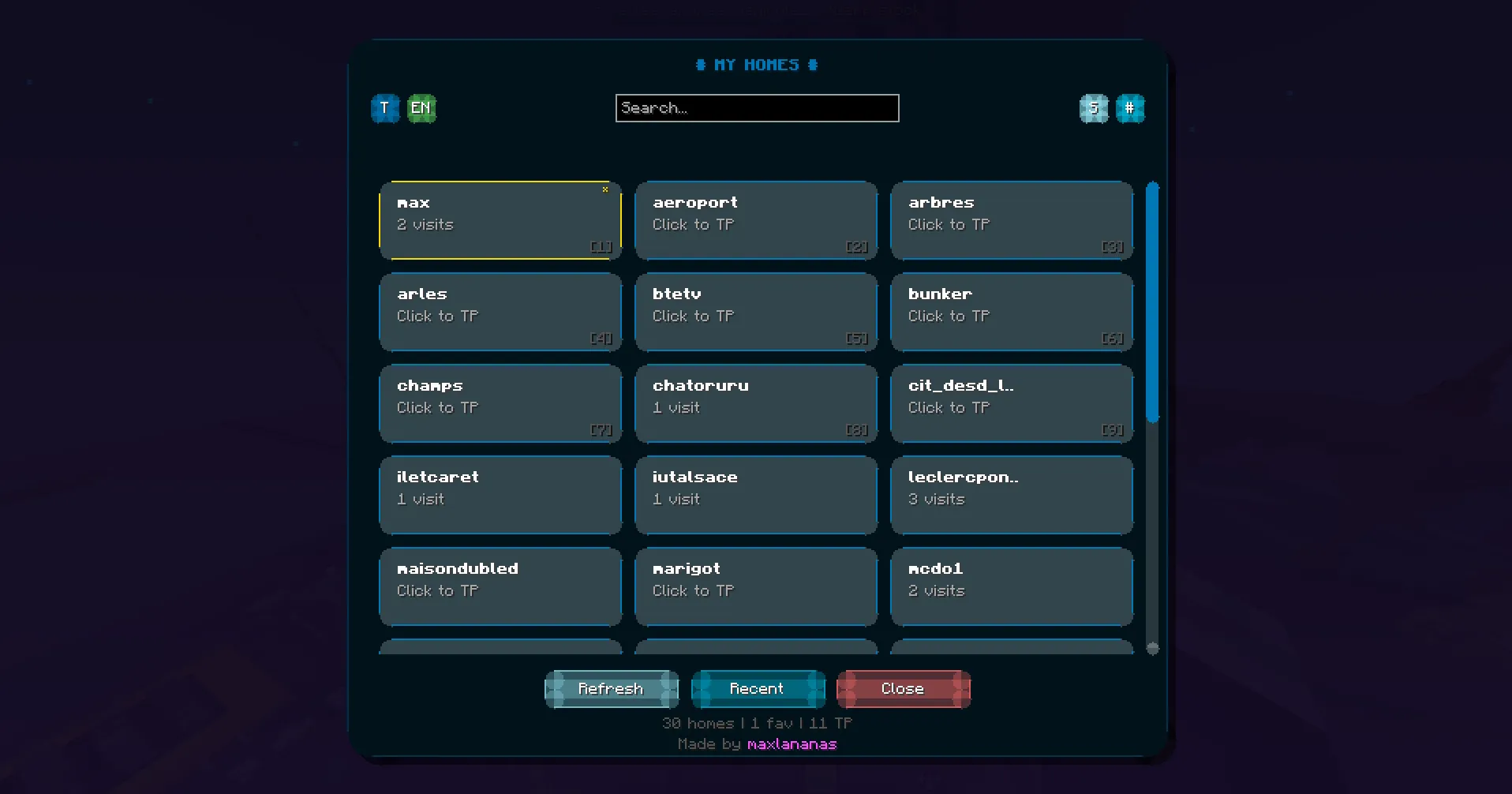 HomeGui — скриншот 2 (Моды, Minecraft)