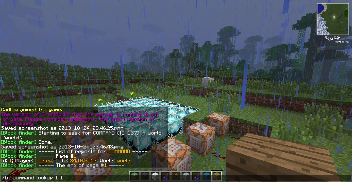 BlockFinder — скриншот 5 (Плагины, Minecraft)