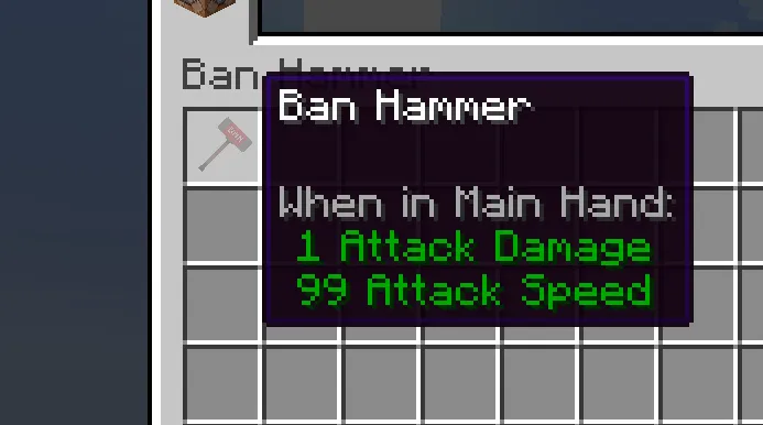 Ban Hammer Tool, Моды, Minecraft