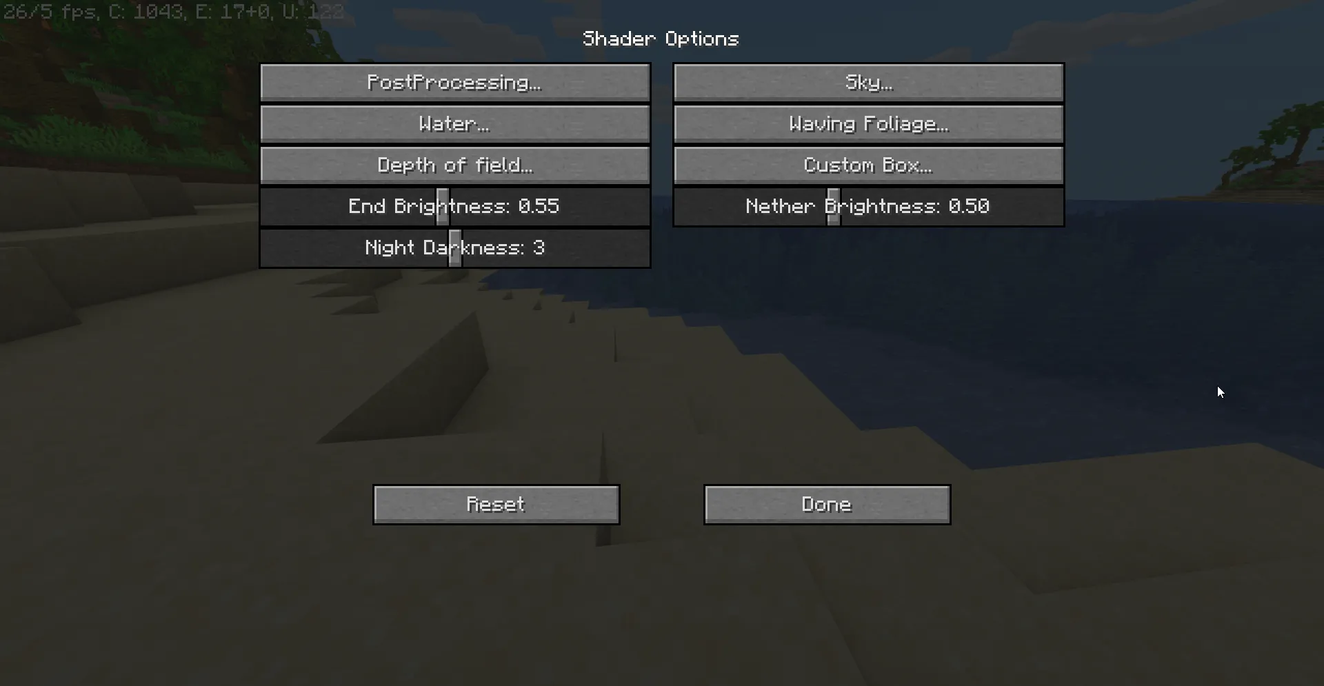 Tea Shaders, Шейдеры, Minecraft