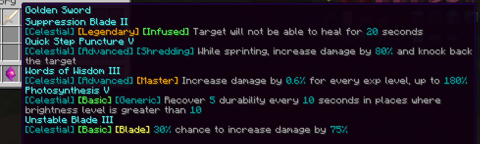 Celestial Enchantments, Моды, Minecraft