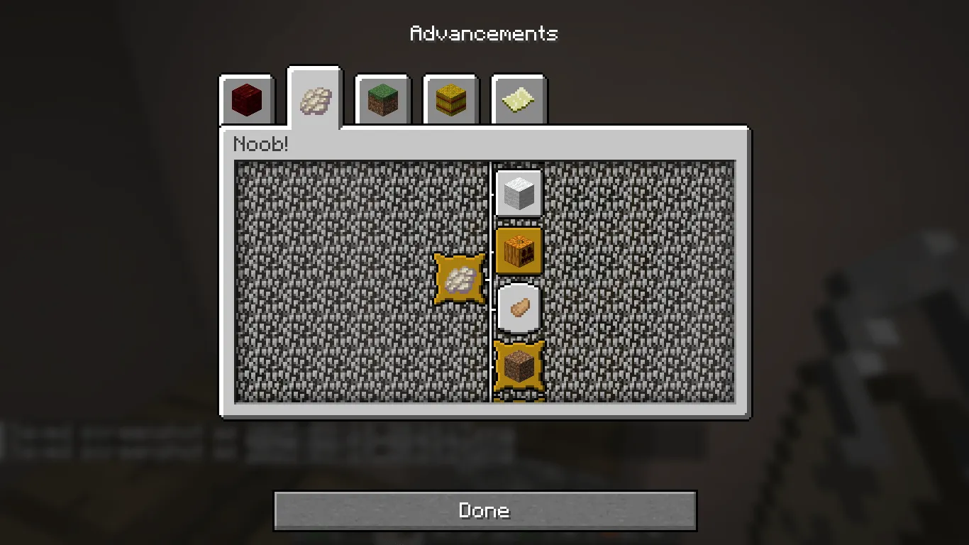 Silly Advancements Datapack — скриншот 1 (Дата-паки, Minecraft)