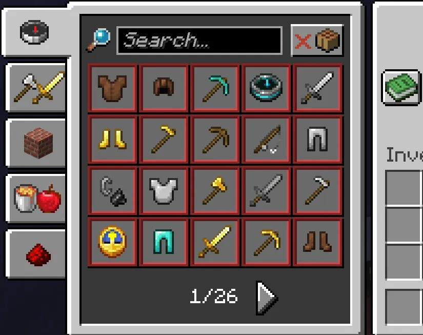 Show My Recipes!, Дата-паки, Minecraft