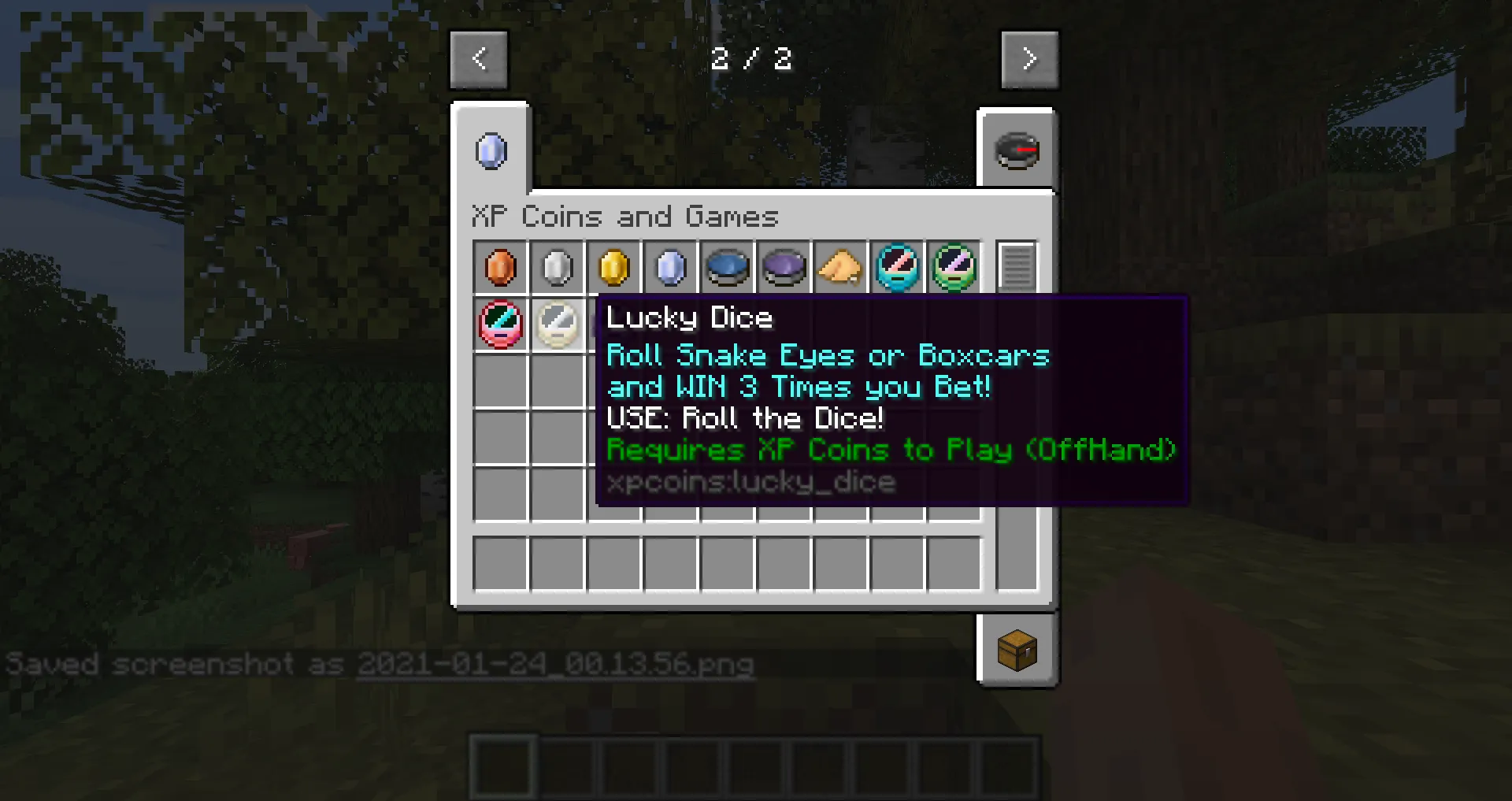 Colds: XP Coins and Games (FORGE), Моды, Minecraft