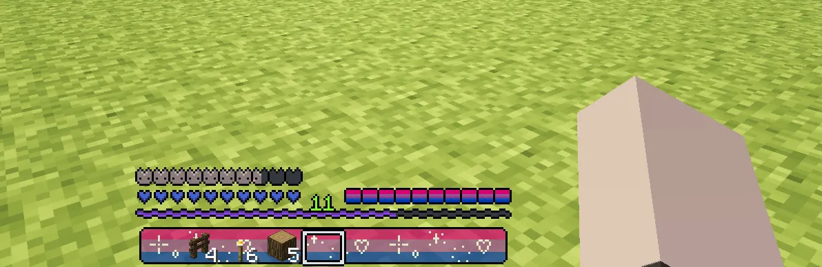 Tay's Bisexual Themed Hotbar, Текстуры, Minecraft