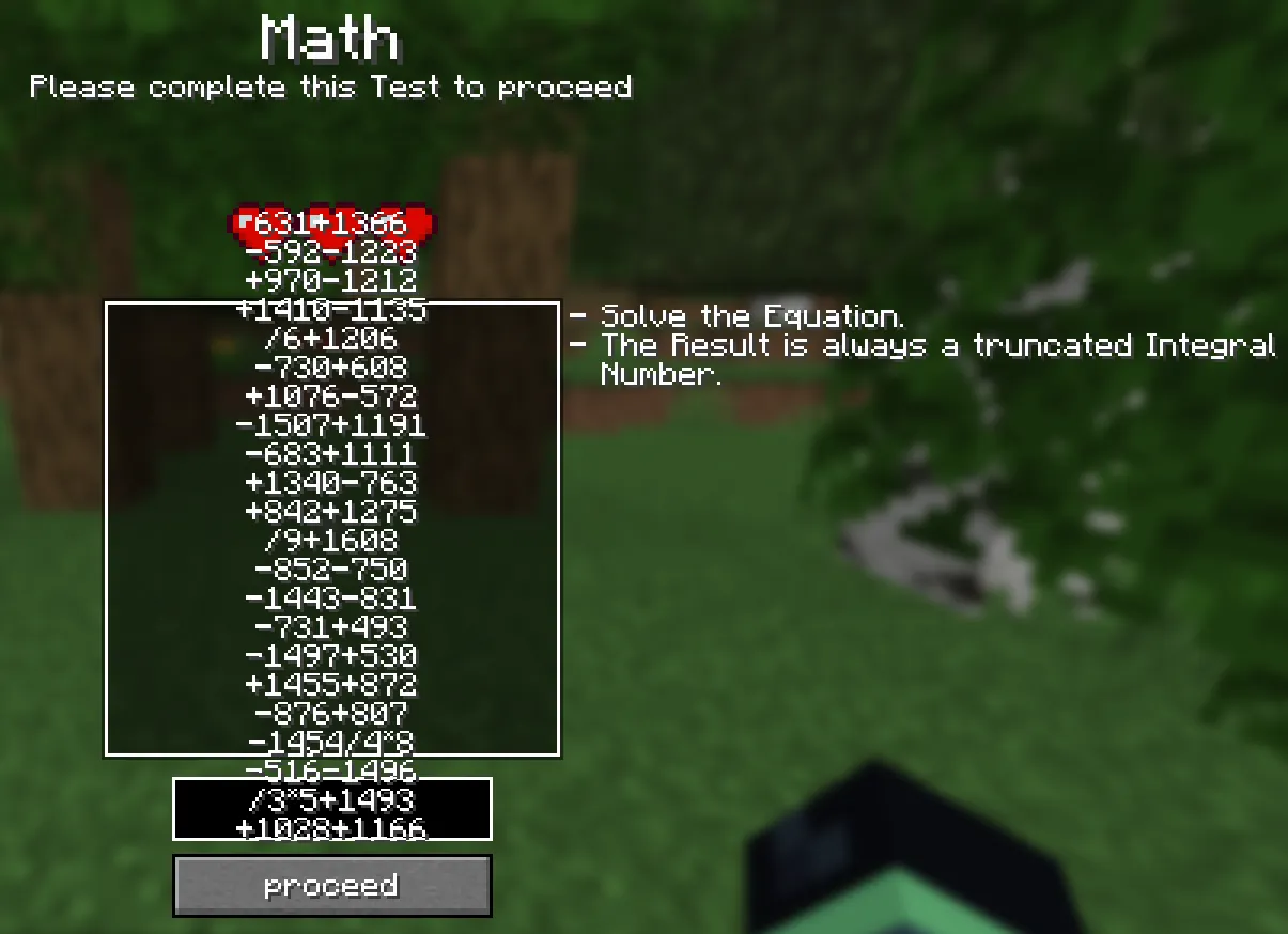 Evil Captcha — скриншот 1 (Моды, Minecraft)