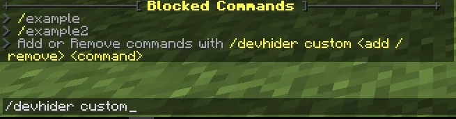 DevHider, Плагины, Minecraft
