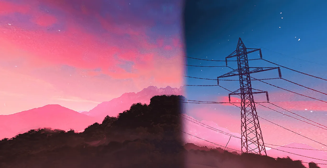 sky falling stars night girl alone silhouette scenery — скриншот 1 (Текстуры, Minecraft)