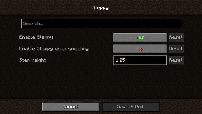 Steppy, Моды, Minecraft