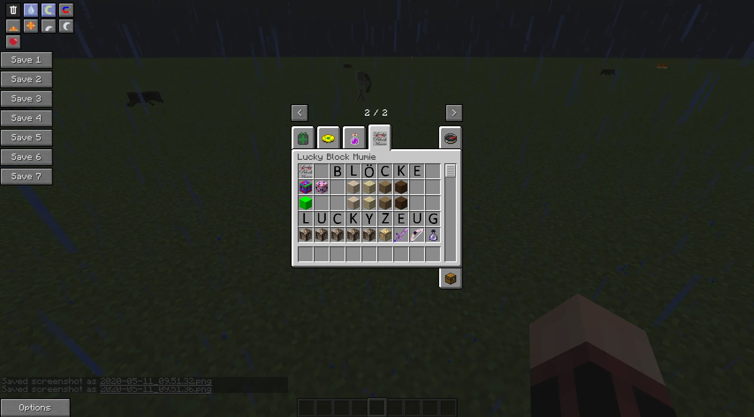 Lucky Block Mumie, Кастомизации, Minecraft