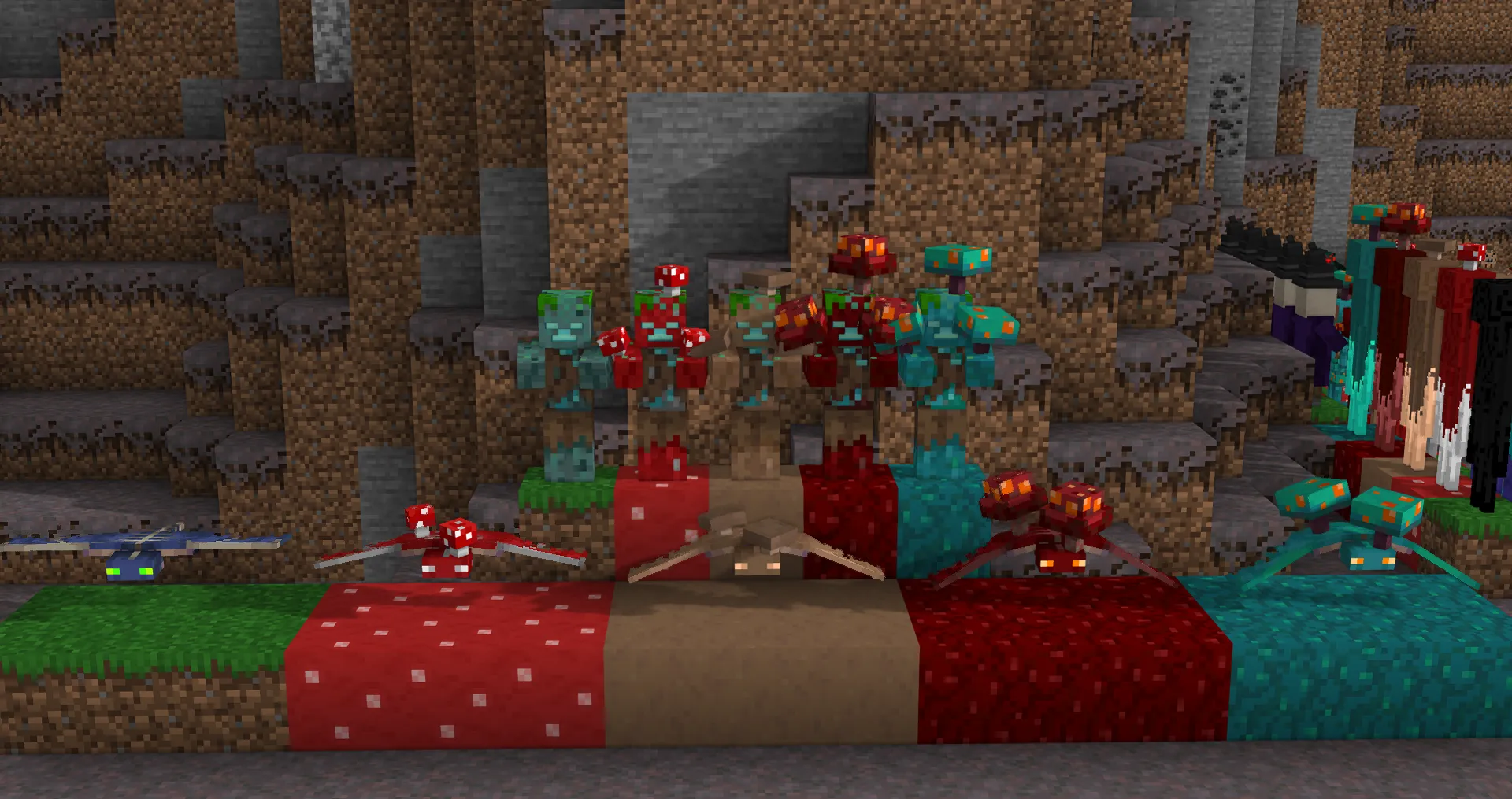 Mushified Mobs, Текстуры, Minecraft
