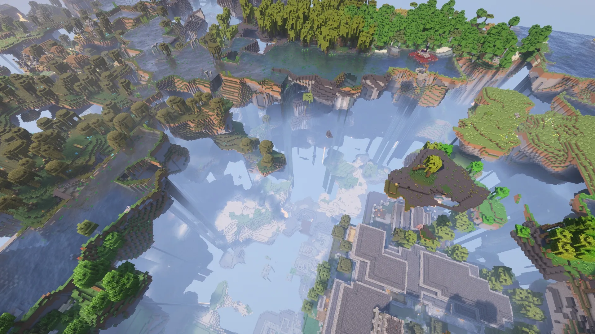 Over the Sky | Floating Islands, Mobs and Many Secrets! — скриншот 2 (Модпаки, Minecraft)