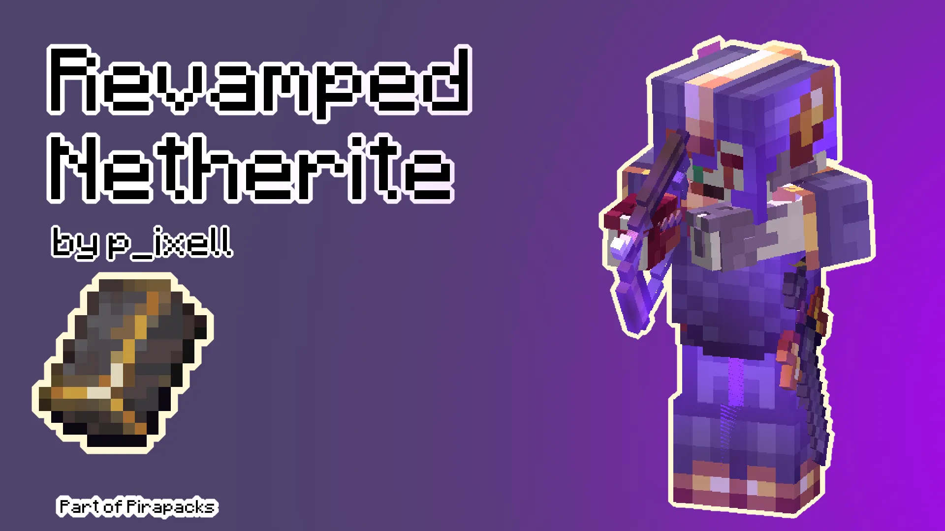Pirapack Netherite — скриншот 2 (Текстуры, Minecraft)