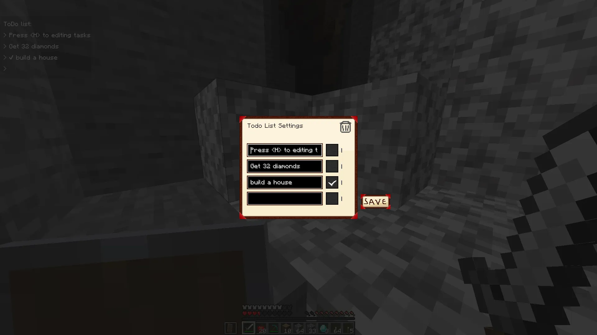 Simple To-Do List — скриншот 1 (Моды, Minecraft)