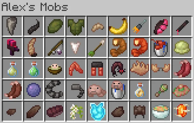  Sweety's Items (Alex's Mobs), Текстуры, Minecraft