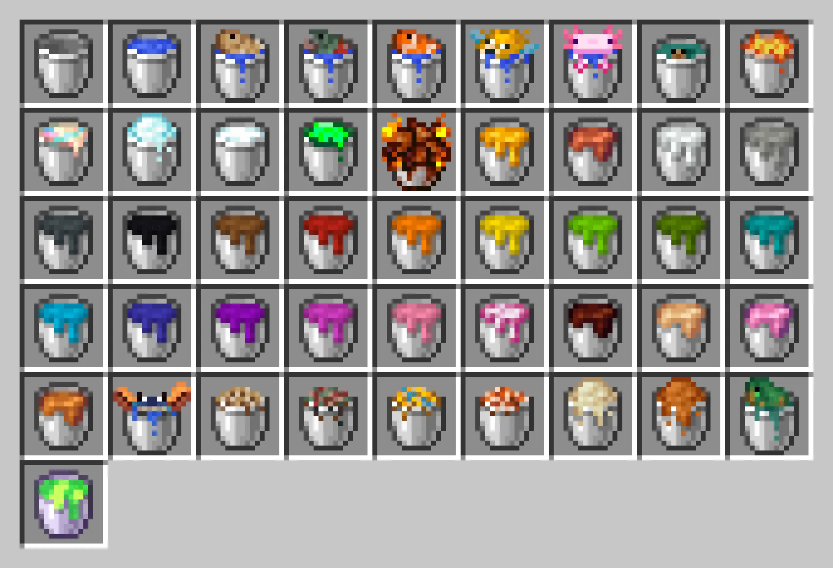 Beautiful Buckets — скриншот 1 (Текстуры, Minecraft)