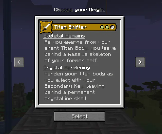 Titan Shifter, Аддоны, Minecraft