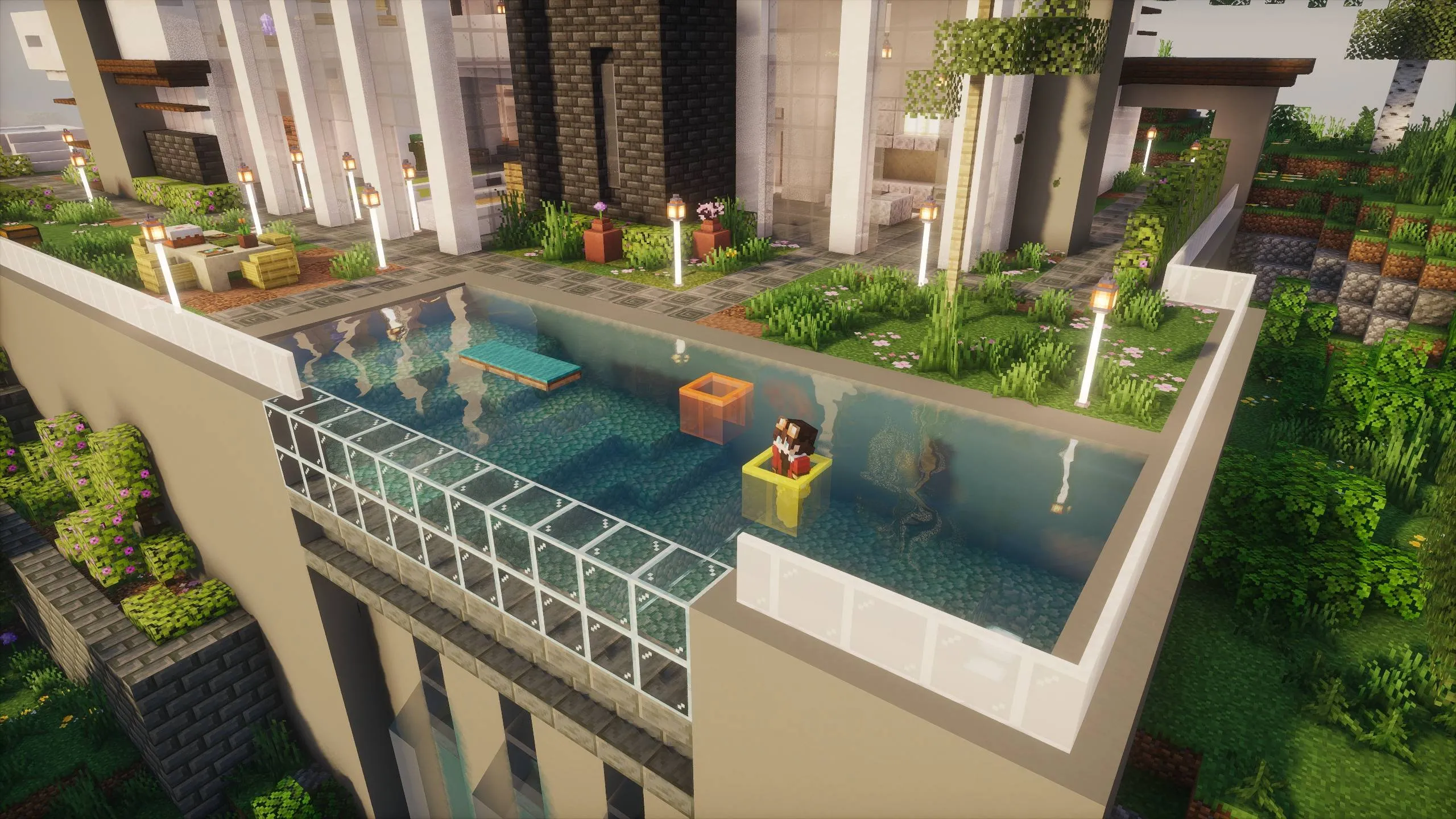 Modern Mansion - Survival Spawn — скриншот 6 (Карты, Minecraft)