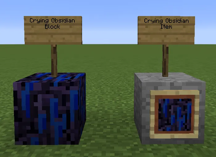 Crying Obsidian, Моды, Minecraft