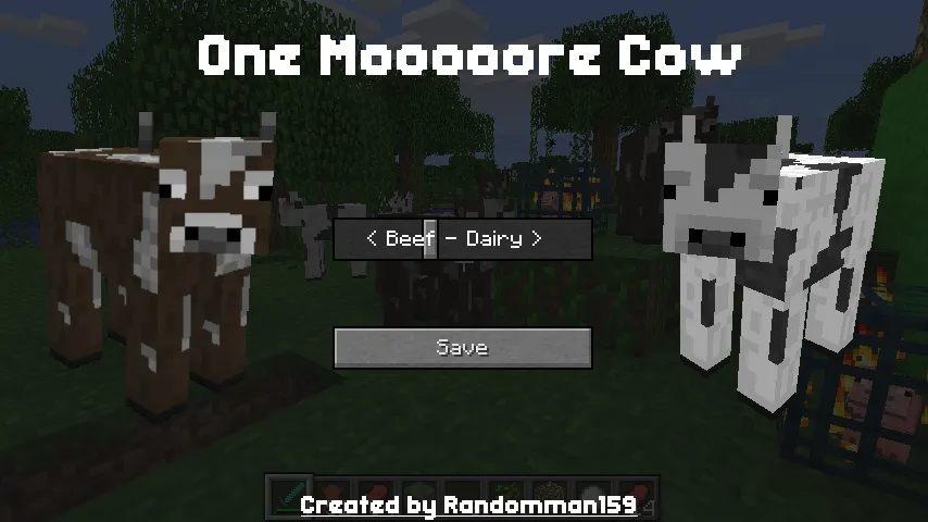 One Mooooore Cow — скриншот 1 (Плагины, Minecraft)