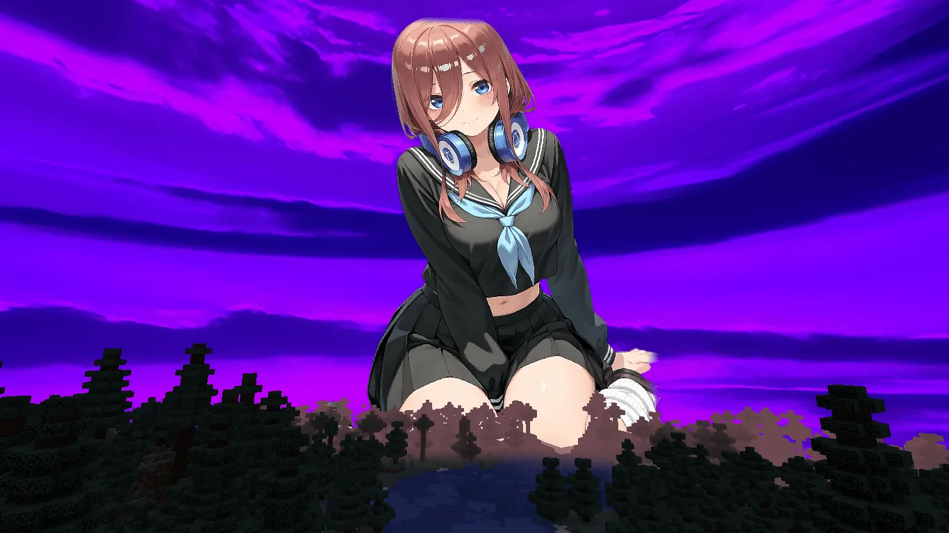 Miku Nakano sky — скриншот 3 (Текстуры, Minecraft)