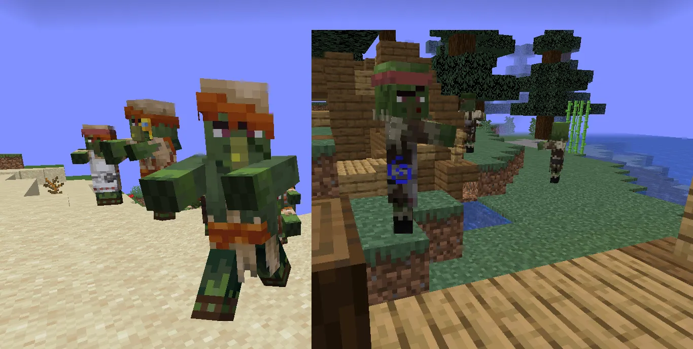 Zombie Villager variantz texture — скриншот 1 (Текстуры, Minecraft)