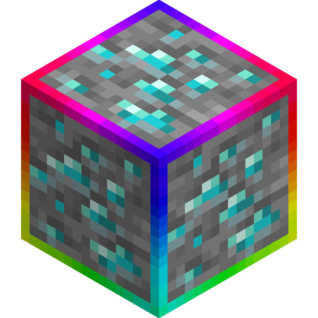 Rainbow Diamond Ores & Ancient Debris (Animated) — скриншот 2 (Текстуры, Minecraft)