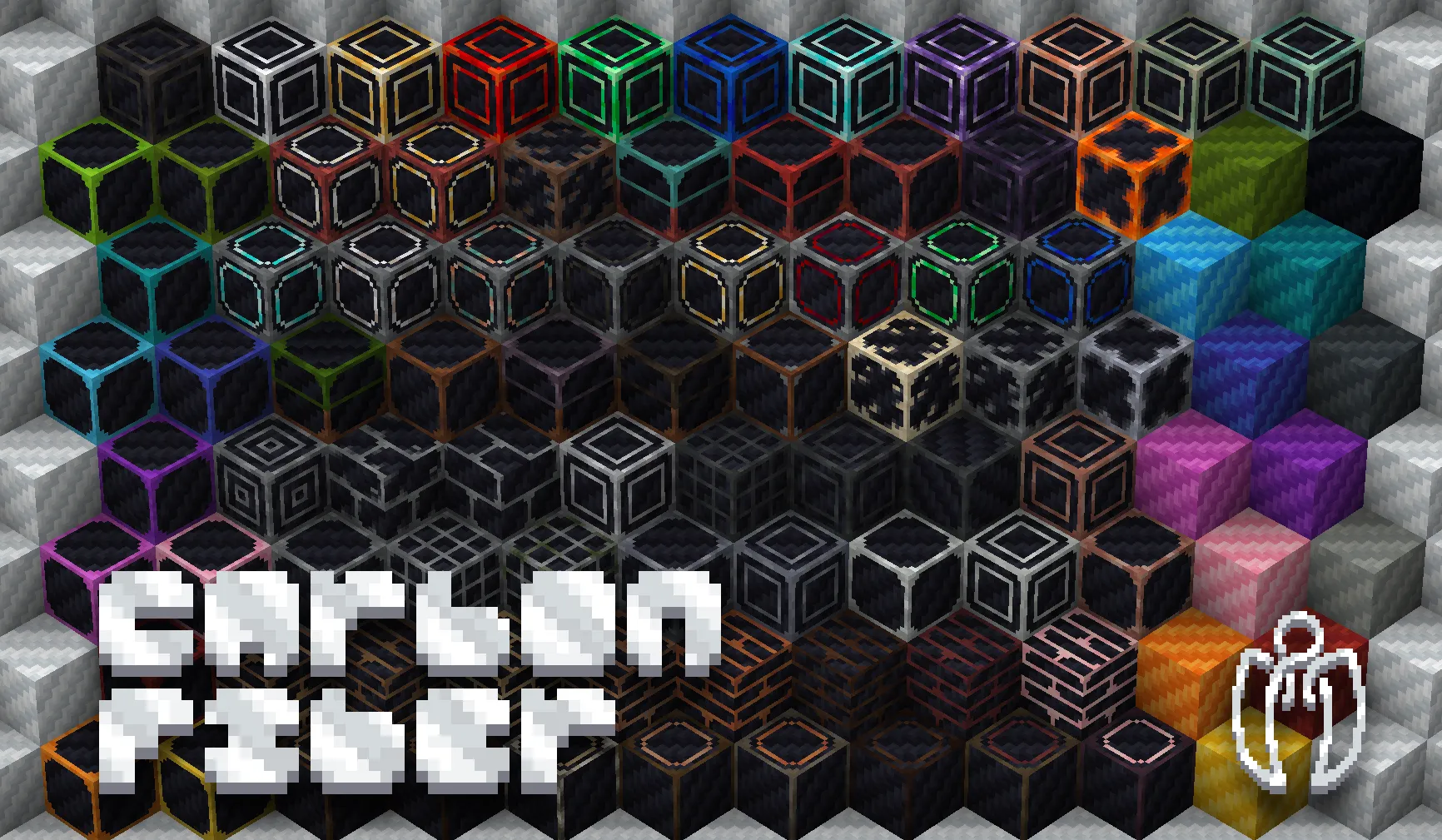 Carbon Fiber | 16x, Текстуры, Minecraft