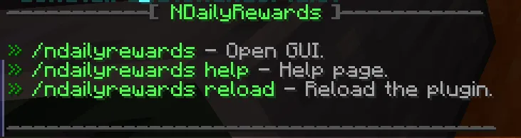 NDailyRewards — скриншот 2 (Плагины, Minecraft)
