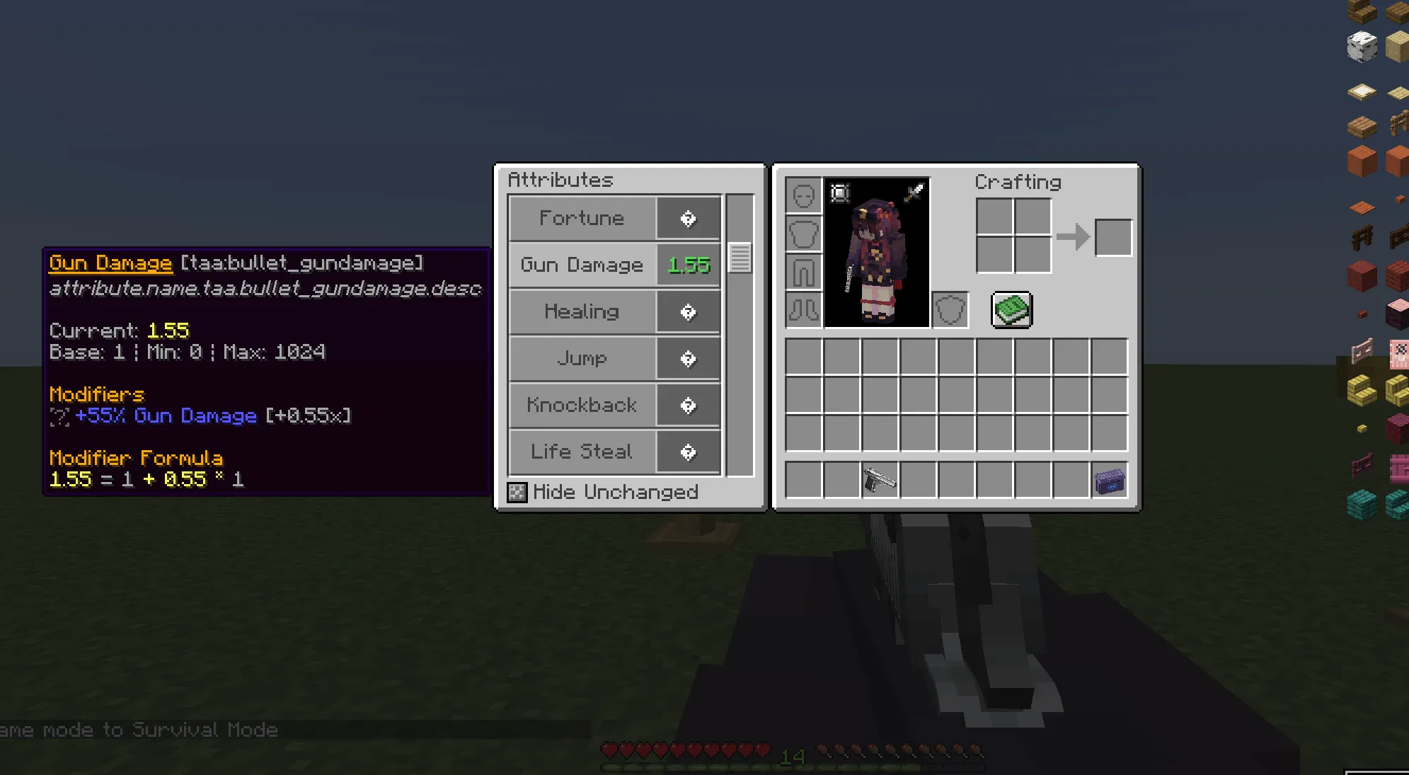 TaczAttributeAdd, Моды, Minecraft