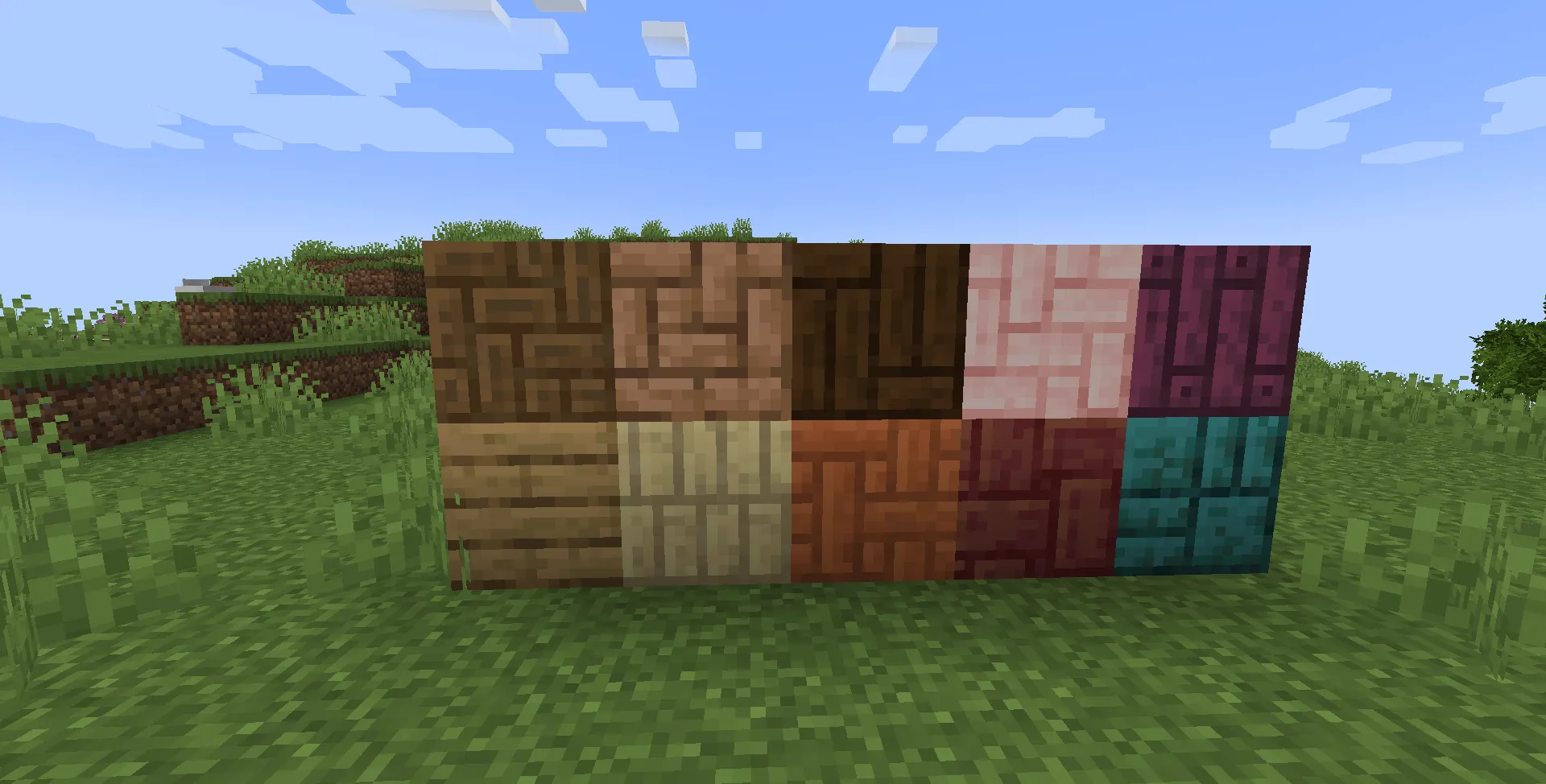 Unique Plank Textures — скриншот 1 (Текстуры, Minecraft)