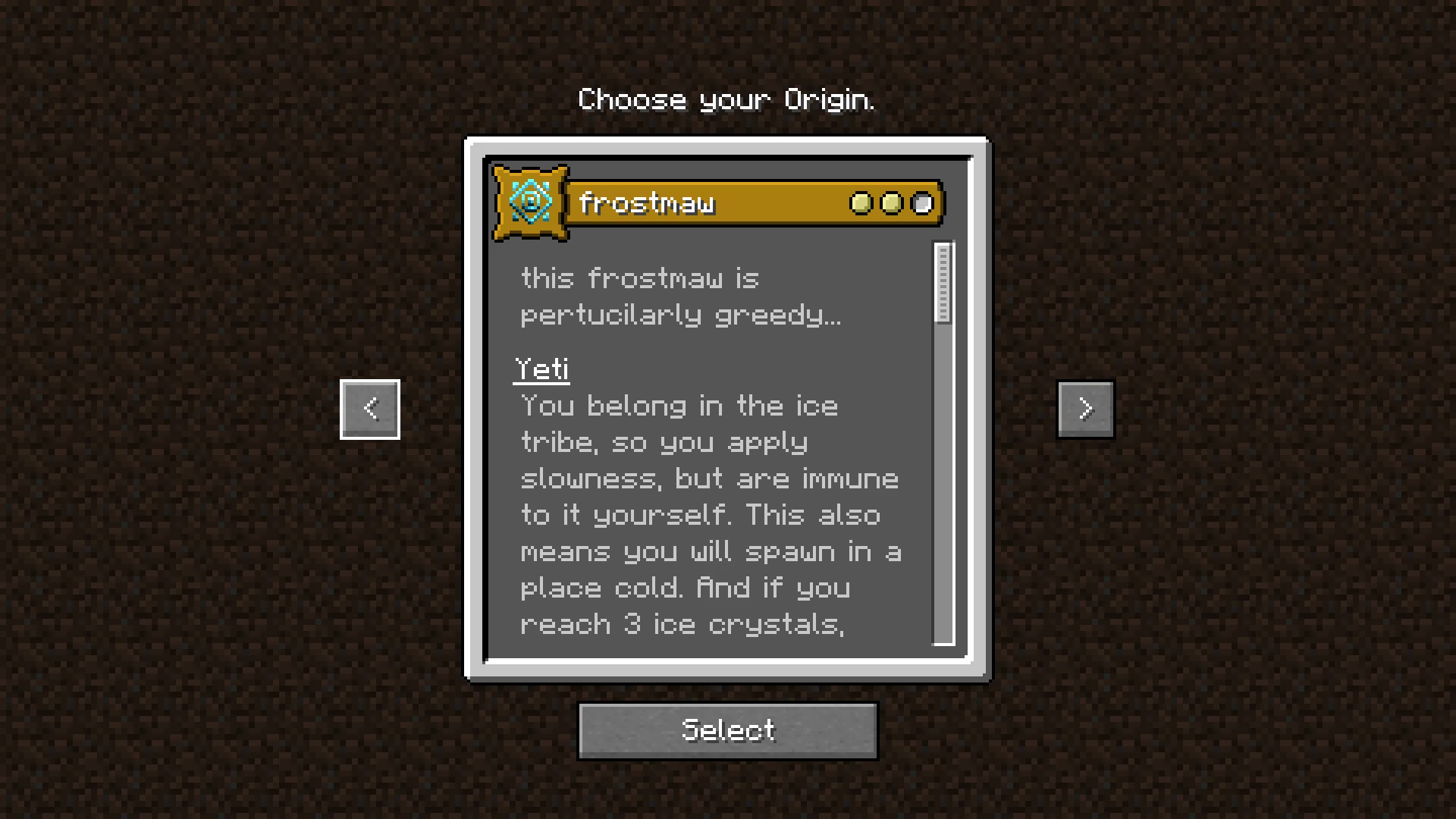 frostmaw origin — скриншот 2 (Моды, Minecraft)