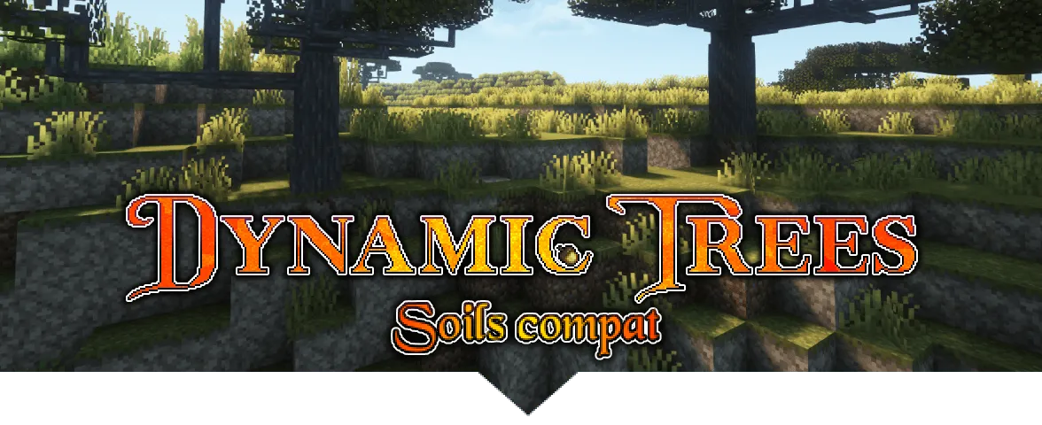 Dynamic Trees for Immersive Weathering/Grounded Soils — скриншот 1 (Моды, Minecraft)