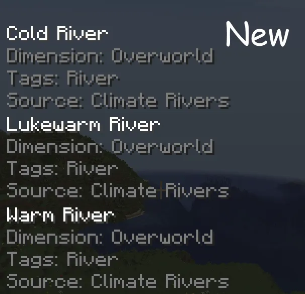 Climate Rivers language Fix — скриншот 1 (Текстуры, Minecraft)