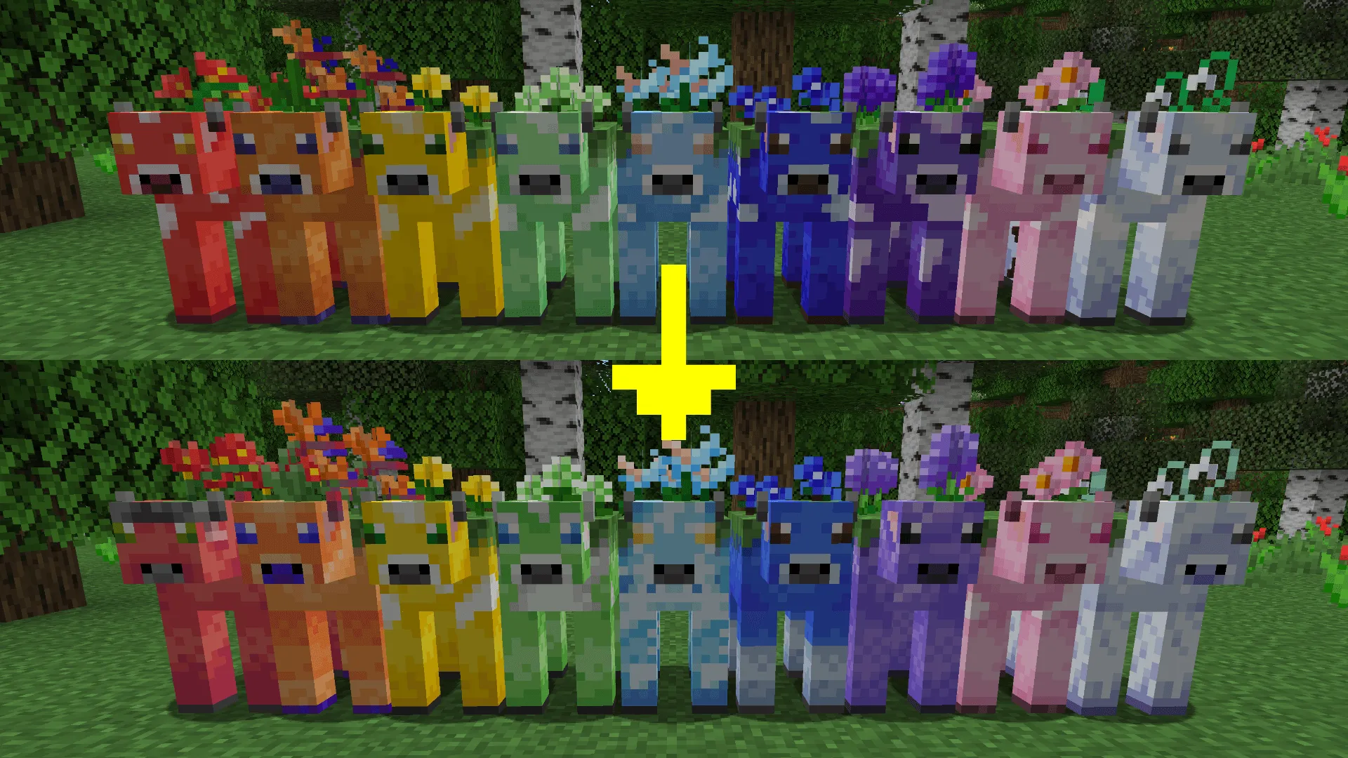 Bovines and Buttercups Textures Backport — скриншот 1 (Текстуры, Minecraft)