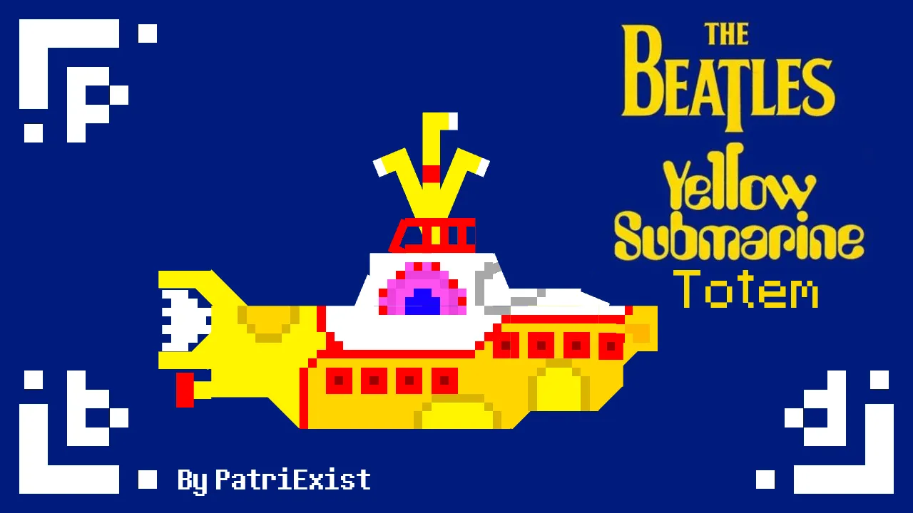 Patri's Yellow Submarine Totem (The Beatles) — скриншот 1 (Текстуры, Minecraft)