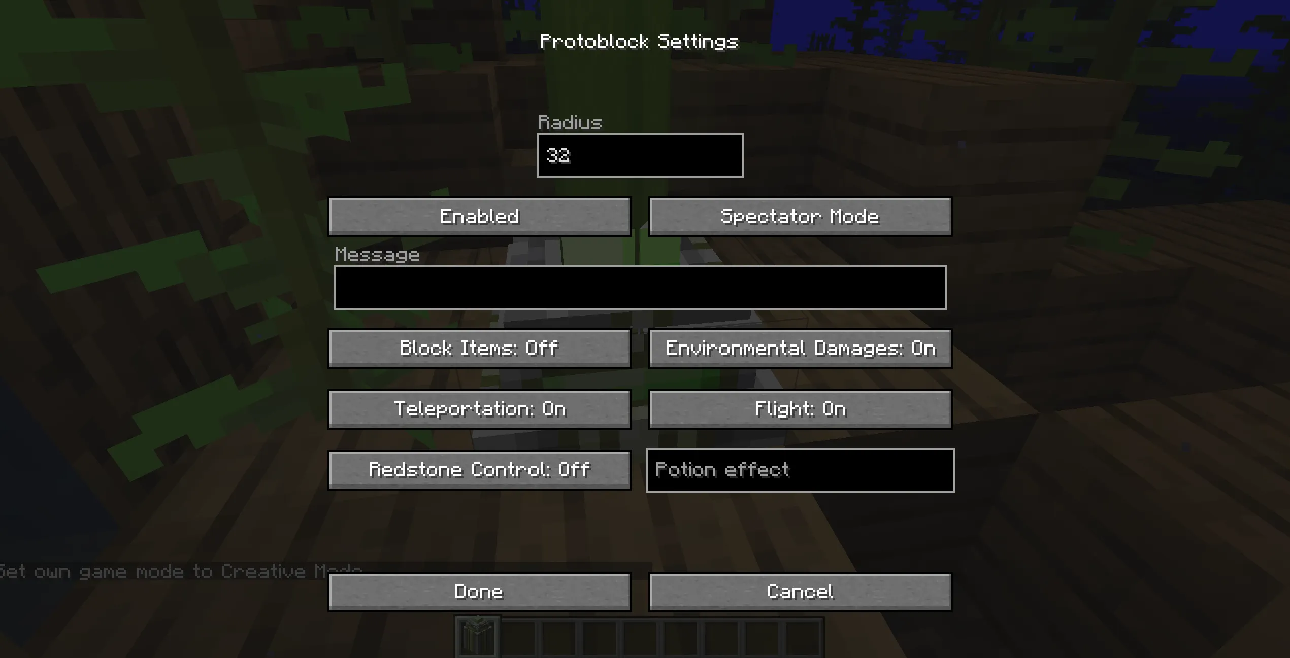 Protoblock (Forge), Моды, Minecraft